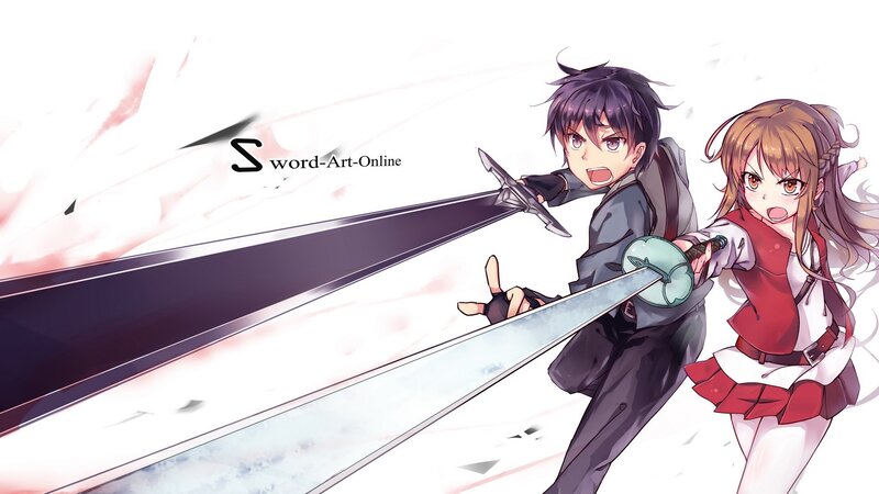 Two Characters with Swords — White, Dramatic, Anime, Action