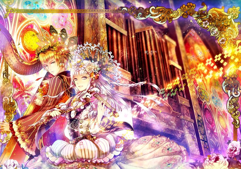Two Characters with Violin
