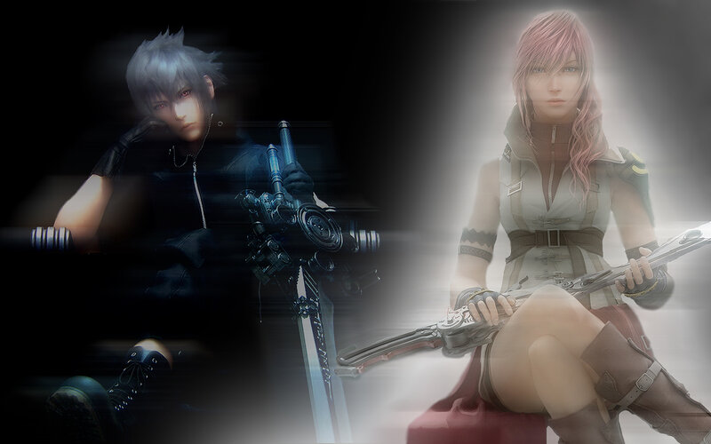 Two Characters with Weapons — Black, Dramatic, 3d Render, Swords