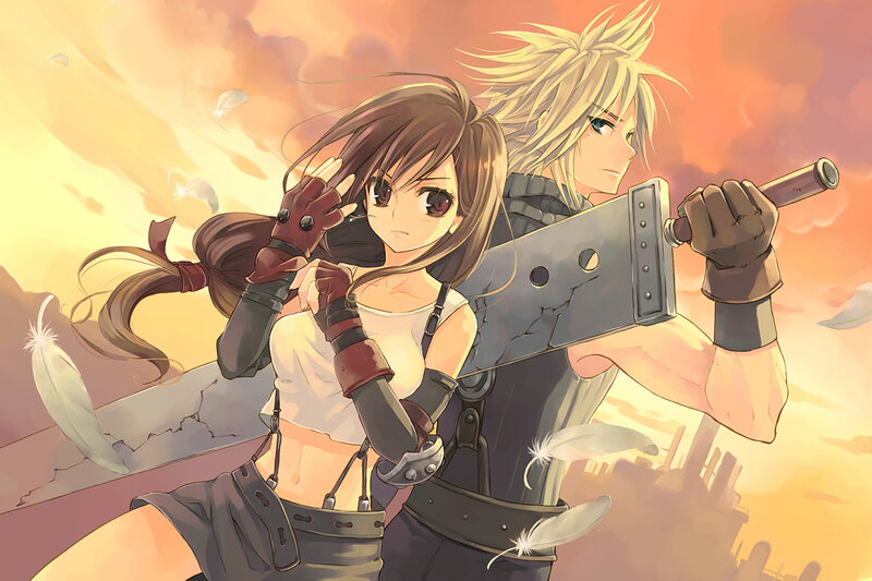 Two Characters with Weapons — Orange