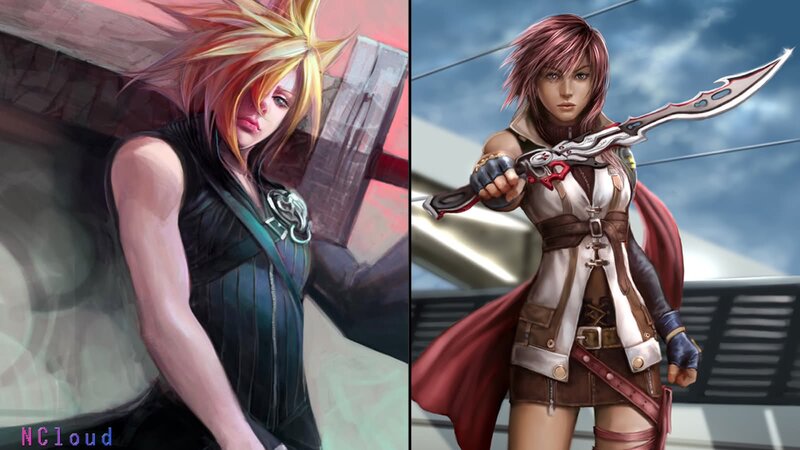 Two Characters with Weapons — Red, Dramatic, Digital Art