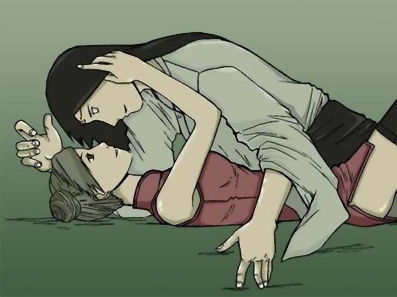 Two Characters Wrestling