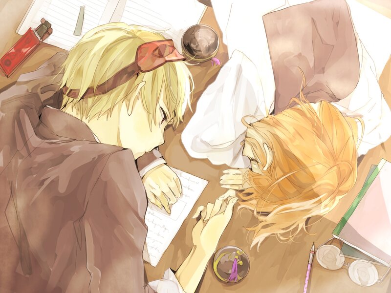 Two Characters Writing
