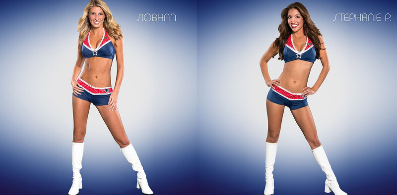 Two Cheerleaders Posing