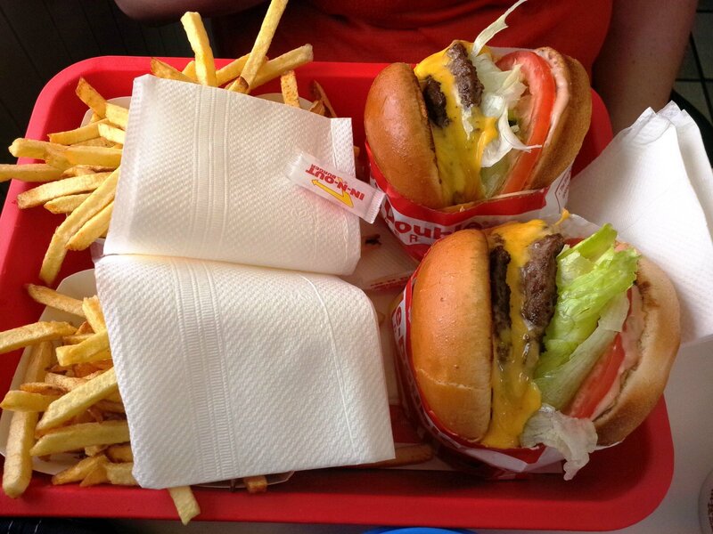 Two Cheeseburgers and Fries