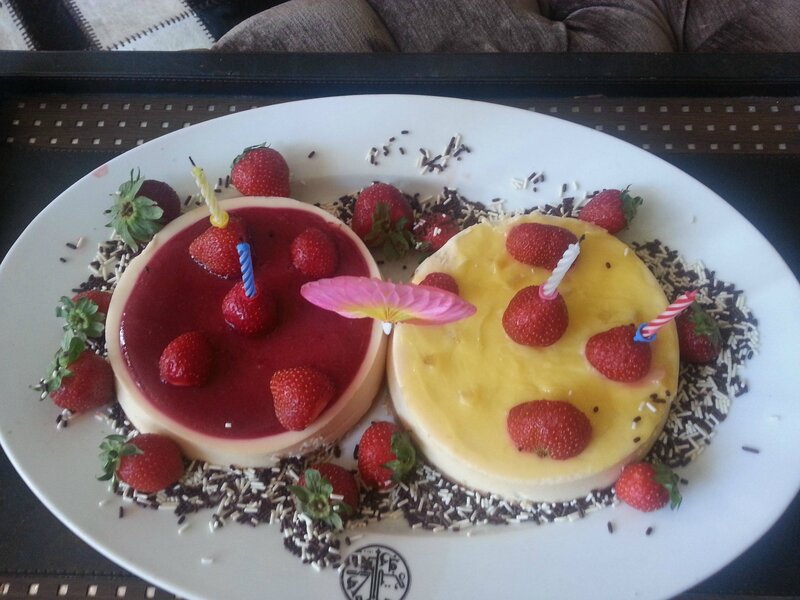 Two Cheesecakes on Plate