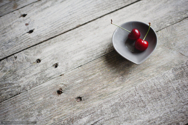 Two Cherries in Bowl