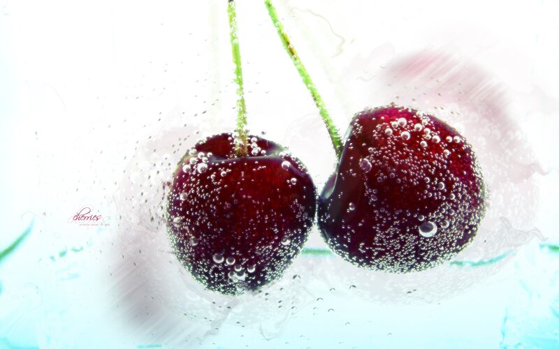 Two Cherries in Water