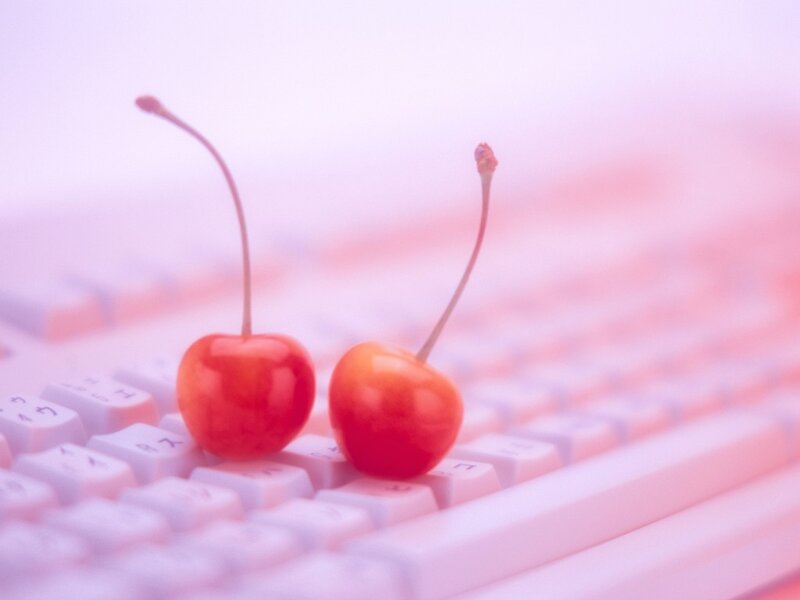 Two Cherries on Keyboard