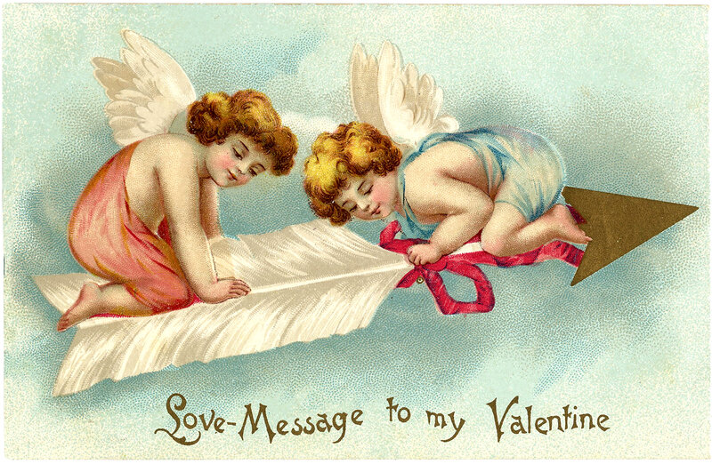 Two Cherubs on a Feather