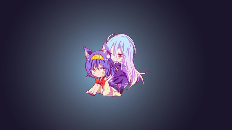 Two Chibi Anime Girls — Blue