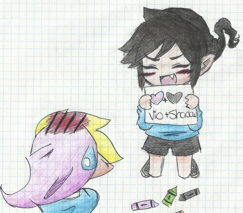 Two Chibi Characters — Blue, Playful