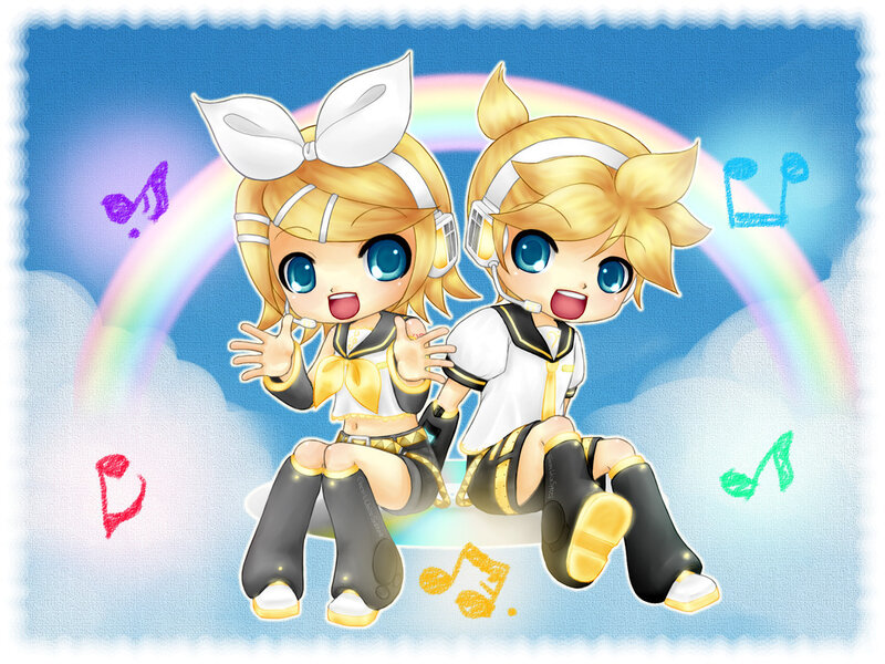 Two Chibi Characters — Blue