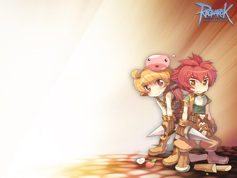 Two Chibi Characters — Brown, Playful