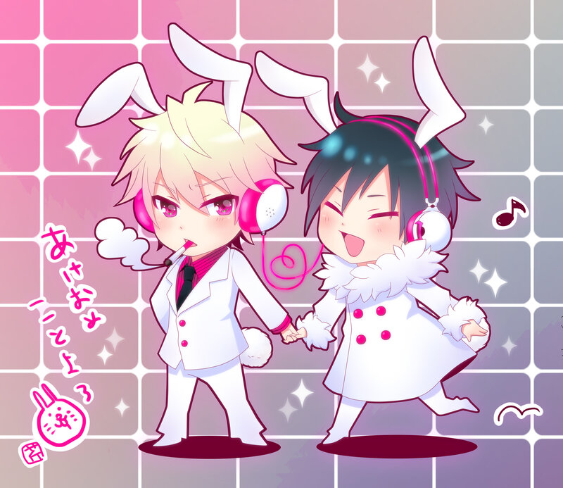 Two Chibi Characters Dancing