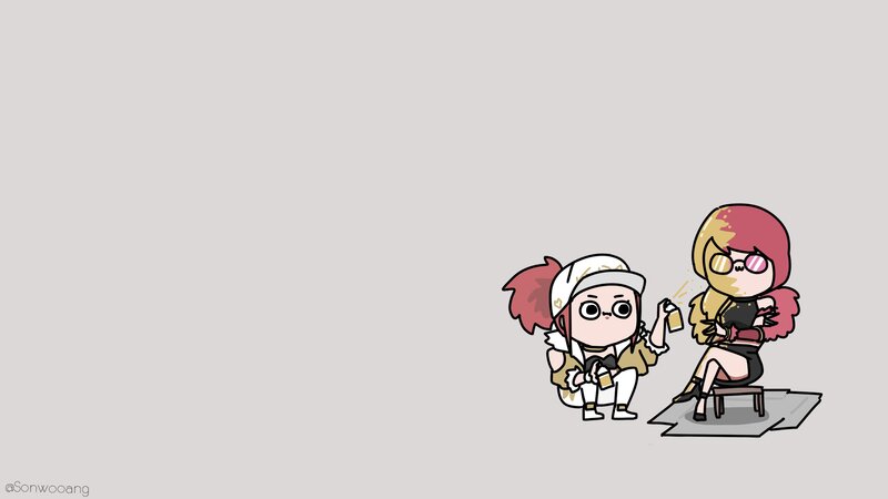 Two Chibi Characters — Gray