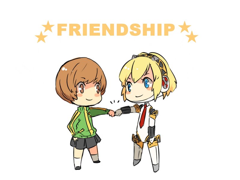 Two Chibi Characters Holding Hands — Yellow
