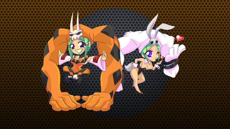 Two Chibi Characters — Orange