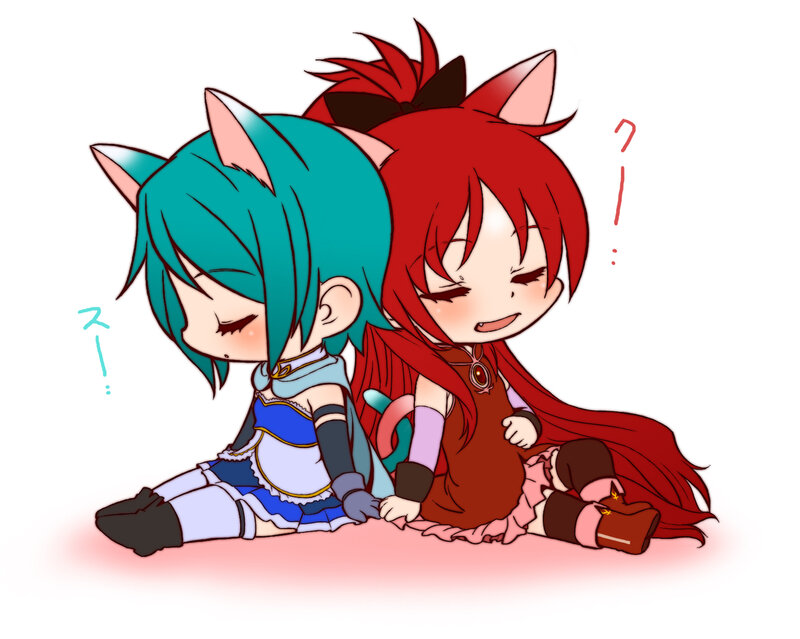Two Chibi Characters — Red