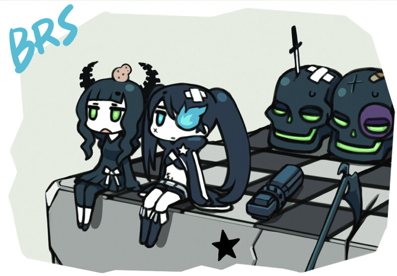 Two Chibi Characters Sitting