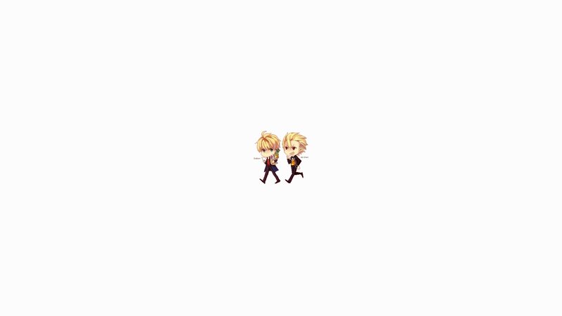 Two Chibi Characters — White, Neutral