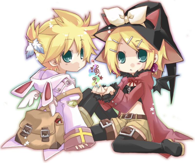 Two Chibi Characters — Yellow, Playful, Digital Art