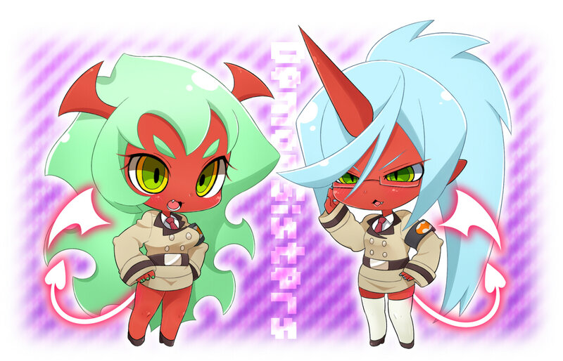 Two Chibi Demon Characters