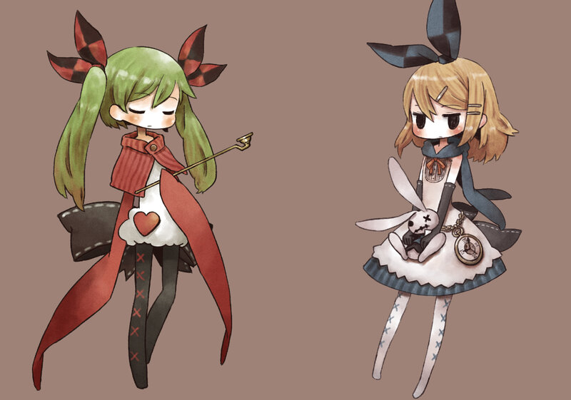 Two Chibi Girls — Brown