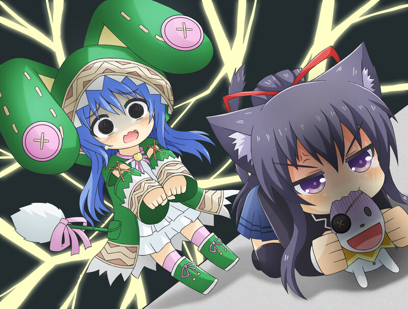 Two Chibi Girls — Green