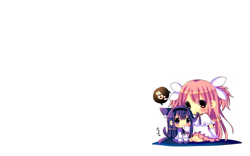 Two Chibi Girls — Pink, Cute