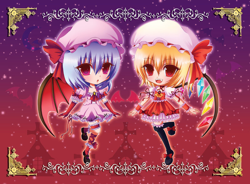 Two Chibi Girls — Purple