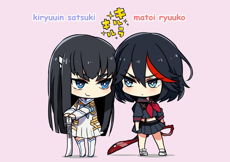 Two Chibi Girls with Swords