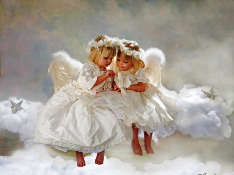 Two Children as Angels