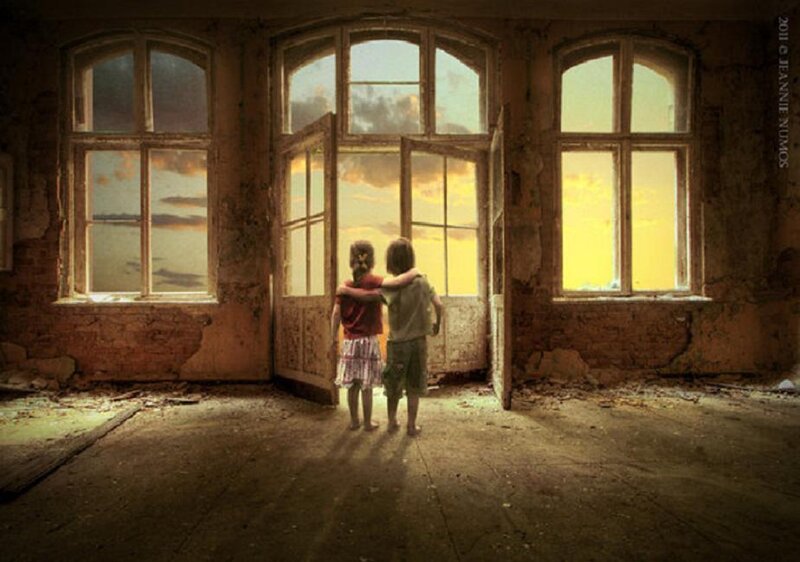 Two Children at Doorway
