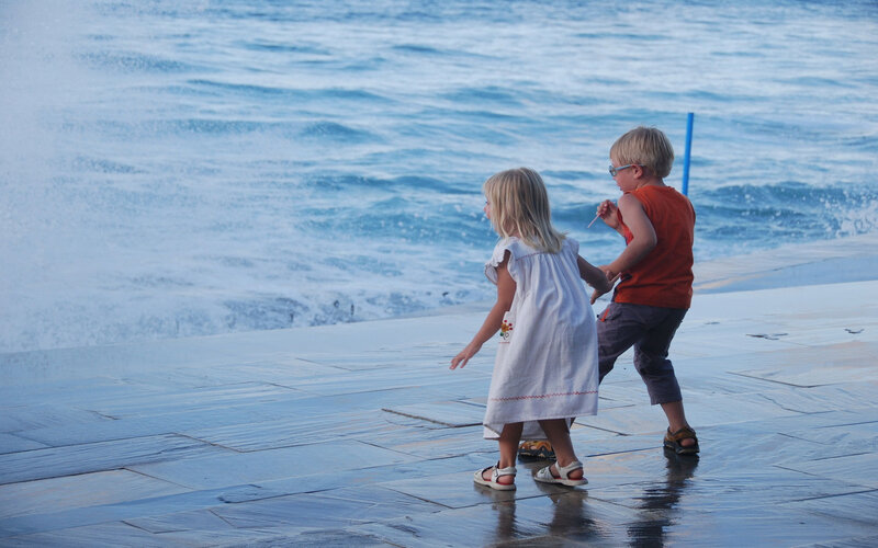 Two Children at the Beach