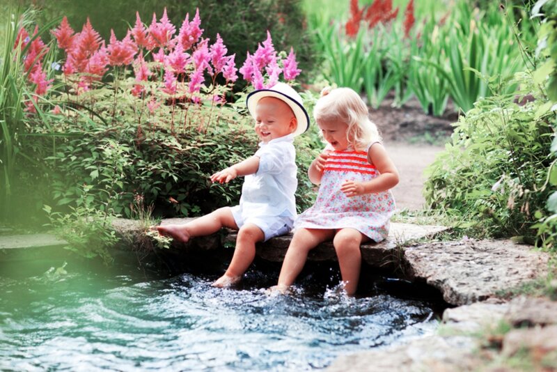 Two Children by Water