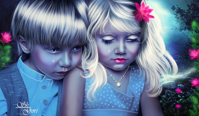 Two Children Crying