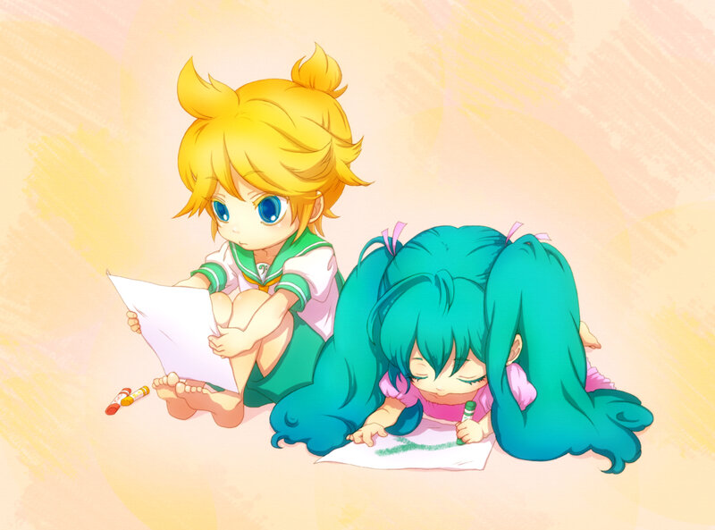Two Children Drawing