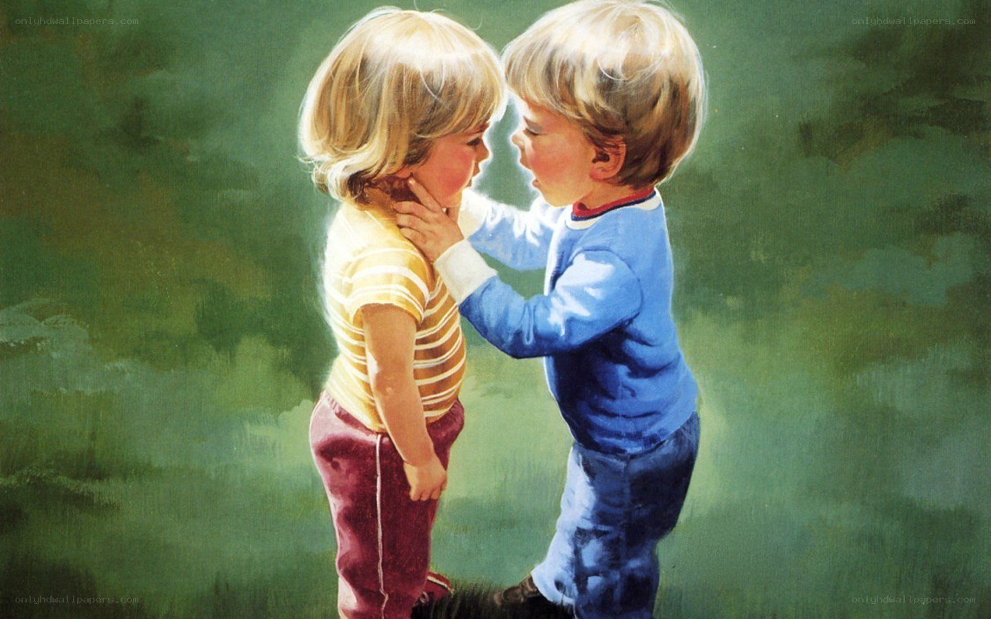 two children embracing