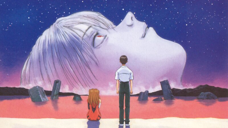 Two Children Facing Giant Head