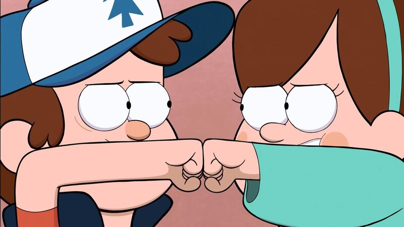 Two Children Fist-bumping — Brown