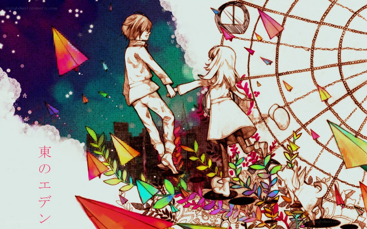 Two children holding hands in a dream