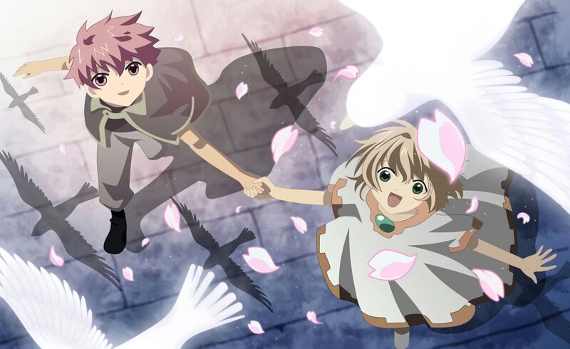 Two Children Holding Hands — White, Dramatic