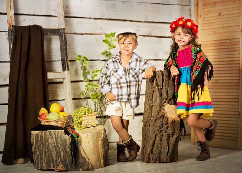 Two Children in Costumes