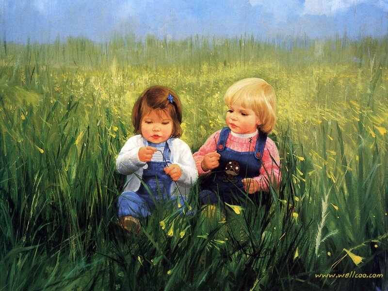 Two Children in Field