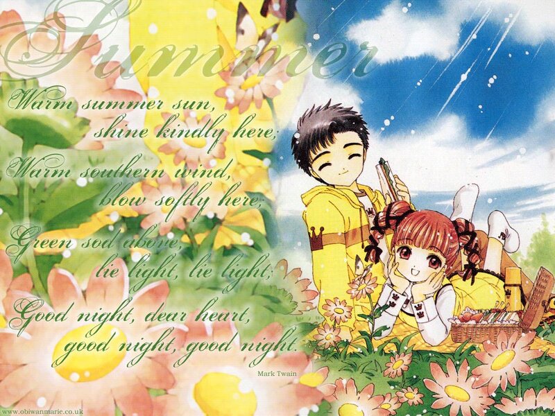Two Children in Field — Yellow