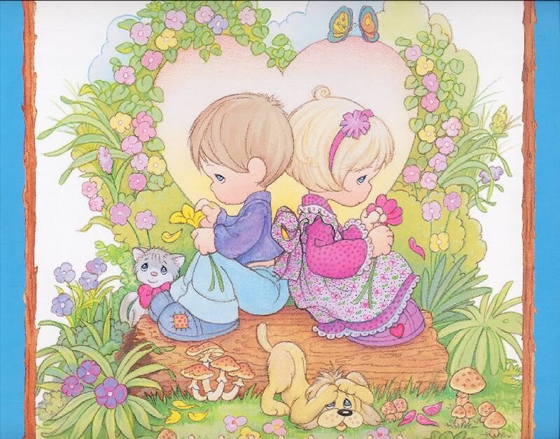 Two Children in Garden