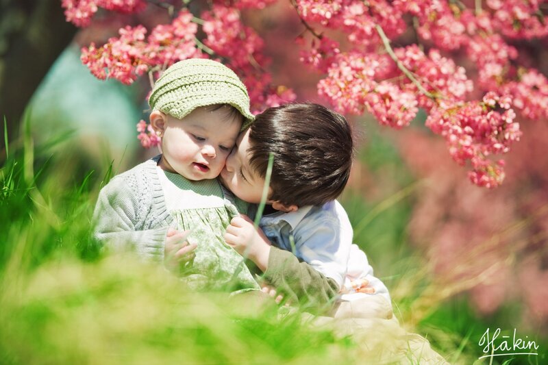 Two Children in Grass