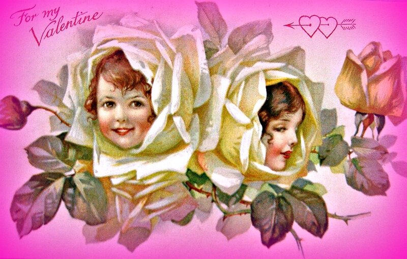 Two Children in Roses