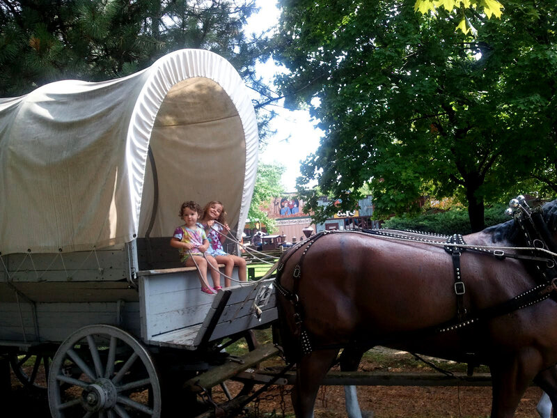 Two Children in Wagon